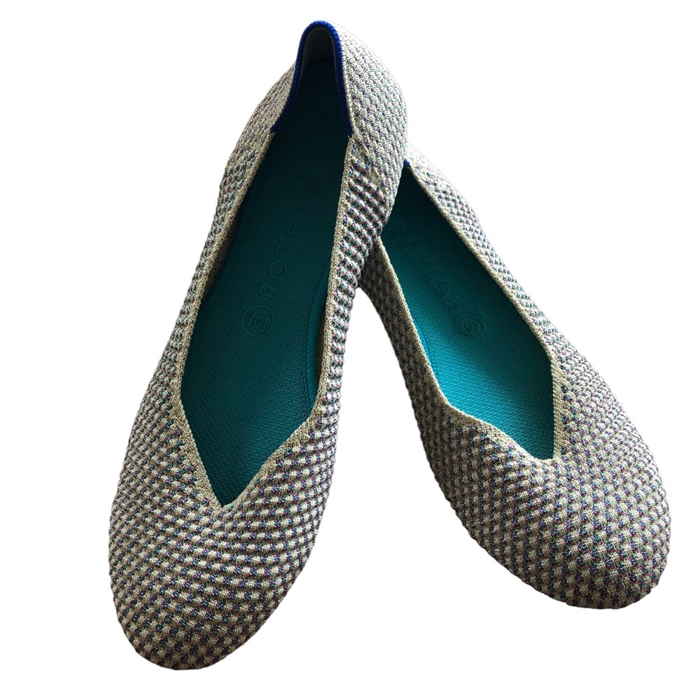 Rothys Multi Metallic Flat Loafers Sparkling Limited Edition Size 9.5